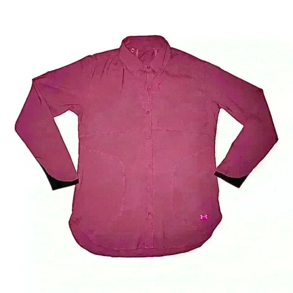 Under Armour Women’s Mauve Button Down Shirt UPF 50 - Picture 1 of 14